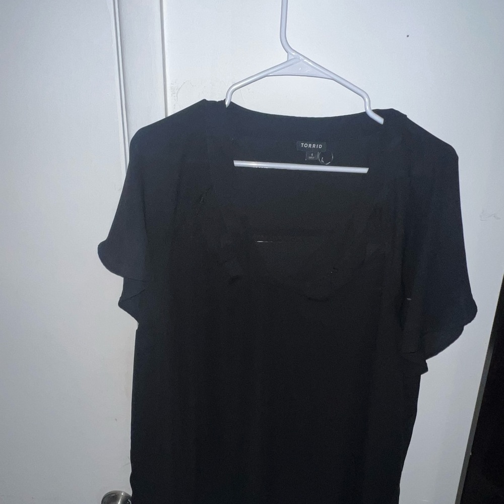 Torrid Elegant Black Blouse